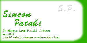 simeon pataki business card